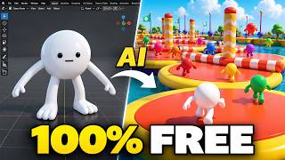 How to build a UE5 Fall Guys-style game in 4 days using only free AI